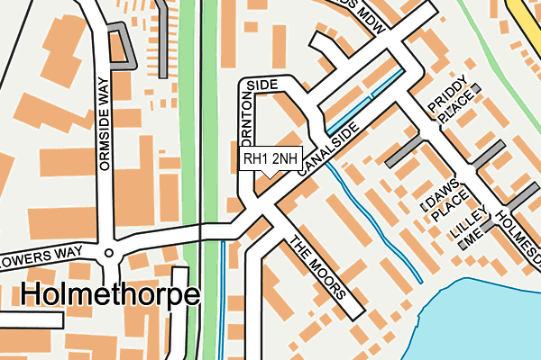 RH1 2NH map - OS OpenMap – Local (Ordnance Survey)