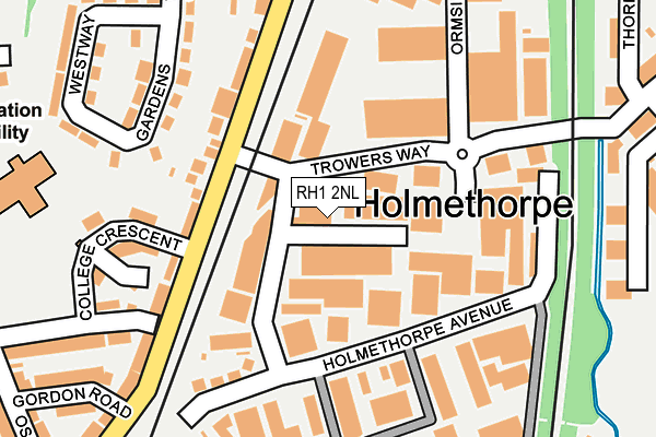 RH1 2NL map - OS OpenMap – Local (Ordnance Survey)