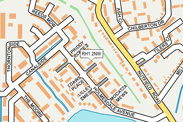 RH1 2NW map - OS OpenMap – Local (Ordnance Survey)