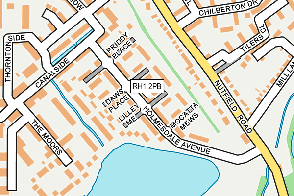 RH1 2PB map - OS OpenMap – Local (Ordnance Survey)