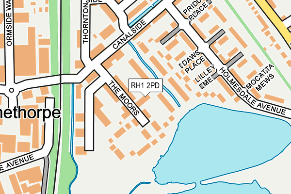 RH1 2PD map - OS OpenMap – Local (Ordnance Survey)