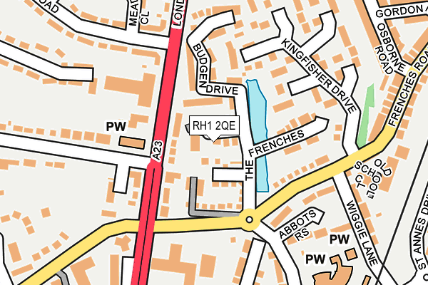 RH1 2QE map - OS OpenMap – Local (Ordnance Survey)