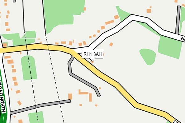 RH1 3AH map - OS OpenMap – Local (Ordnance Survey)