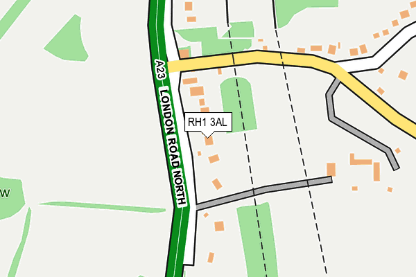 RH1 3AL map - OS OpenMap – Local (Ordnance Survey)