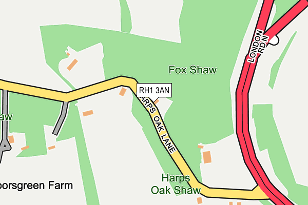 RH1 3AN map - OS OpenMap – Local (Ordnance Survey)