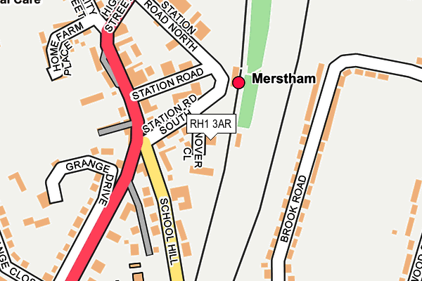 RH1 3AR map - OS OpenMap – Local (Ordnance Survey)