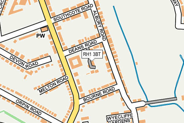 RH1 3BT map - OS OpenMap – Local (Ordnance Survey)