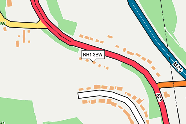 RH1 3BW map - OS OpenMap – Local (Ordnance Survey)