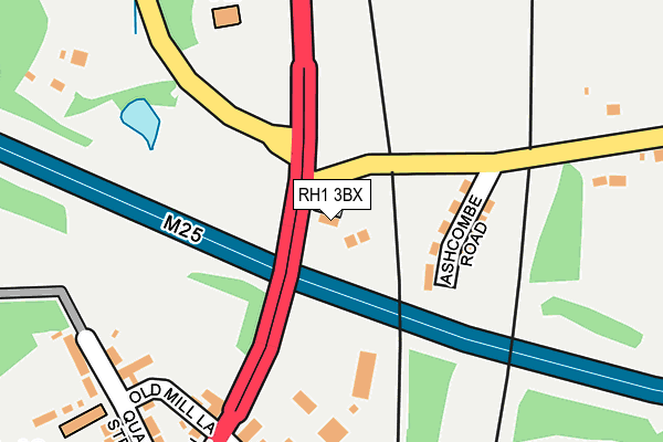 RH1 3BX map - OS OpenMap – Local (Ordnance Survey)