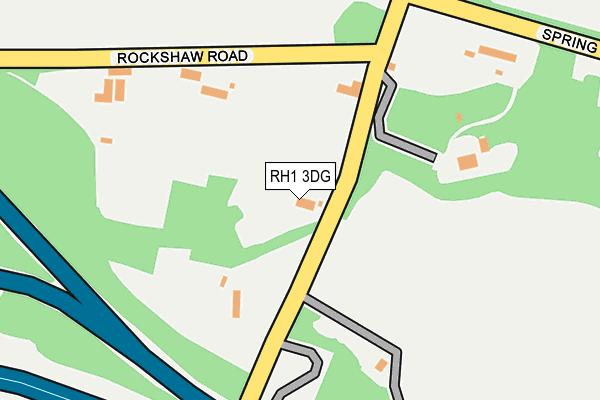 RH1 3DG map - OS OpenMap – Local (Ordnance Survey)