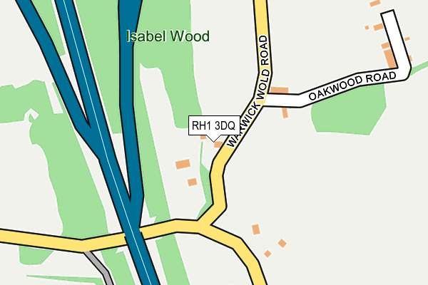 RH1 3DQ map - OS OpenMap – Local (Ordnance Survey)