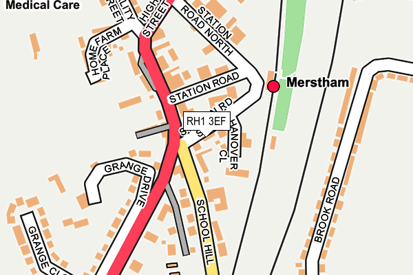 RH1 3EF map - OS OpenMap – Local (Ordnance Survey)