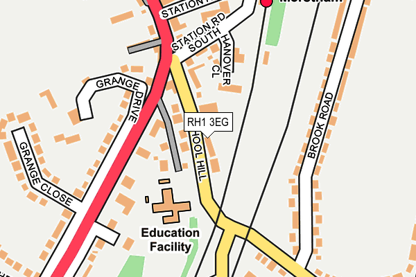 RH1 3EG map - OS OpenMap – Local (Ordnance Survey)