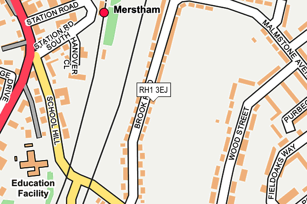 RH1 3EJ map - OS OpenMap – Local (Ordnance Survey)