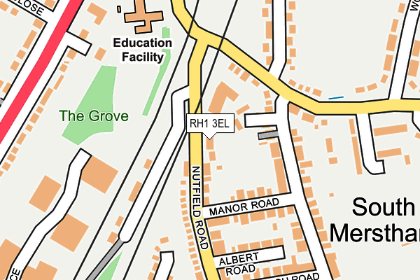 RH1 3EL map - OS OpenMap – Local (Ordnance Survey)