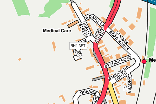 RH1 3ET map - OS OpenMap – Local (Ordnance Survey)
