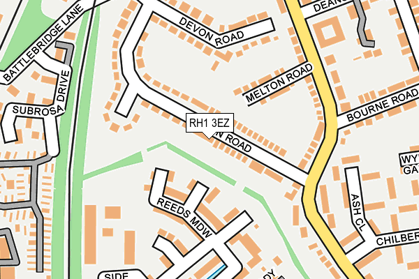 RH1 3EZ map - OS OpenMap – Local (Ordnance Survey)