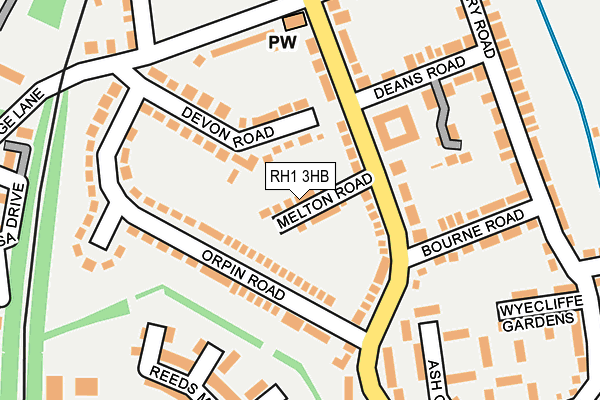 RH1 3HB map - OS OpenMap – Local (Ordnance Survey)