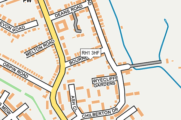 RH1 3HF map - OS OpenMap – Local (Ordnance Survey)