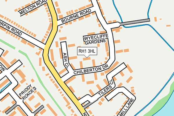 RH1 3HL map - OS OpenMap – Local (Ordnance Survey)