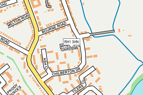 RH1 3HN map - OS OpenMap – Local (Ordnance Survey)