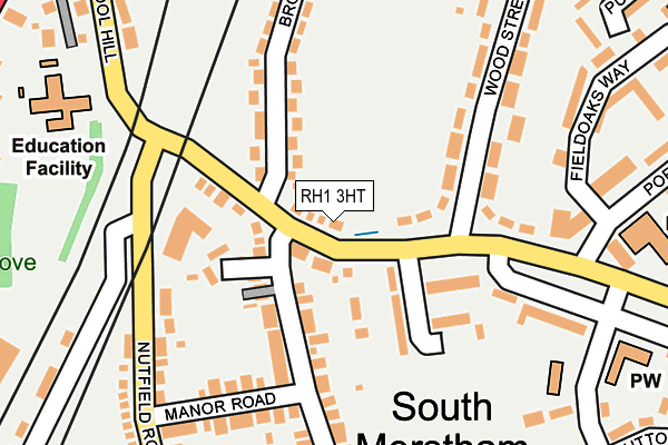 RH1 3HT map - OS OpenMap – Local (Ordnance Survey)