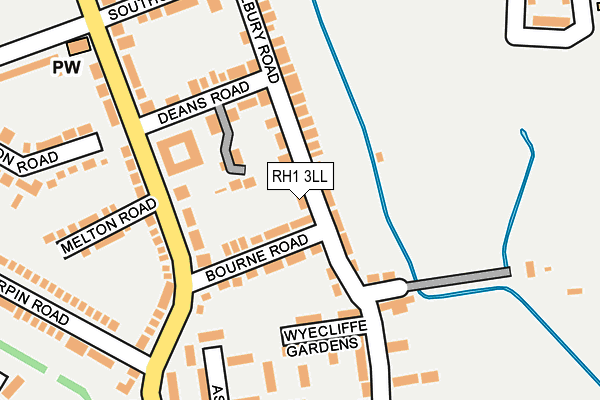 RH1 3LL map - OS OpenMap – Local (Ordnance Survey)