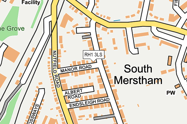 RH1 3LS map - OS OpenMap – Local (Ordnance Survey)