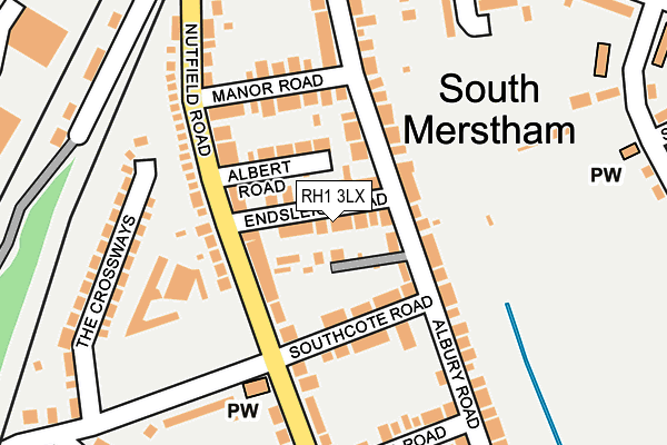 RH1 3LX map - OS OpenMap – Local (Ordnance Survey)