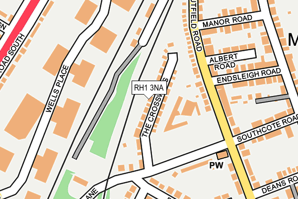 RH1 3NA map - OS OpenMap – Local (Ordnance Survey)