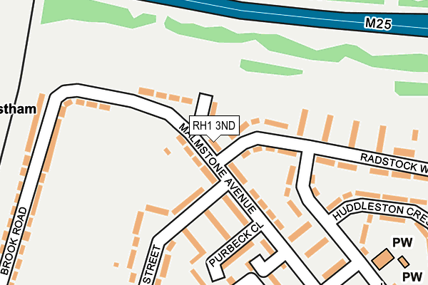 RH1 3ND map - OS OpenMap – Local (Ordnance Survey)