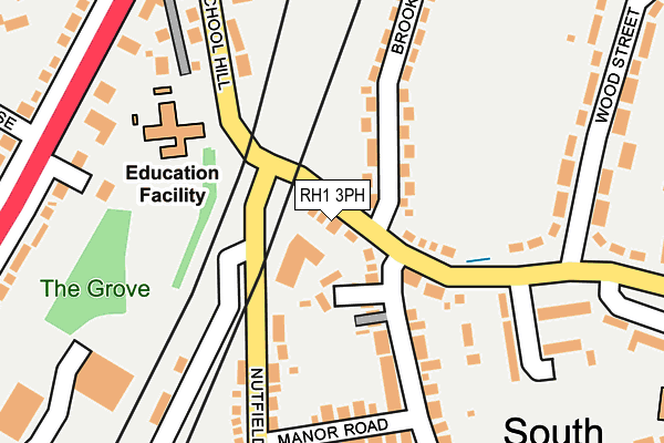 RH1 3PH map - OS OpenMap – Local (Ordnance Survey)