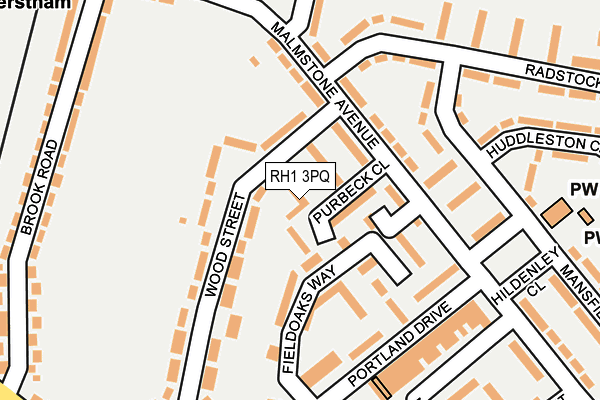RH1 3PQ map - OS OpenMap – Local (Ordnance Survey)