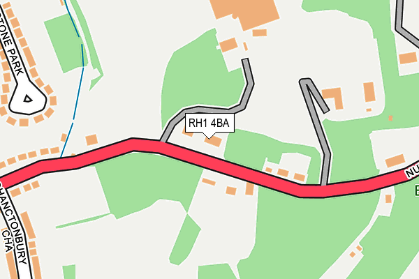 RH1 4BA map - OS OpenMap – Local (Ordnance Survey)