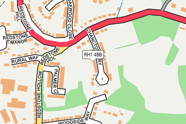 RH1 4BB map - OS OpenMap – Local (Ordnance Survey)