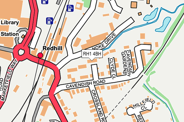 RH1 4BH map - OS OpenMap – Local (Ordnance Survey)