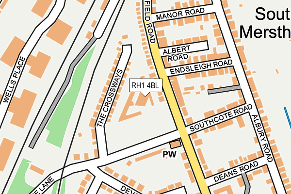 RH1 4BL map - OS OpenMap – Local (Ordnance Survey)