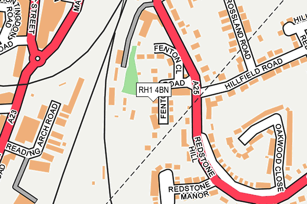 RH1 4BN map - OS OpenMap – Local (Ordnance Survey)