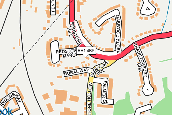 RH1 4BP map - OS OpenMap – Local (Ordnance Survey)