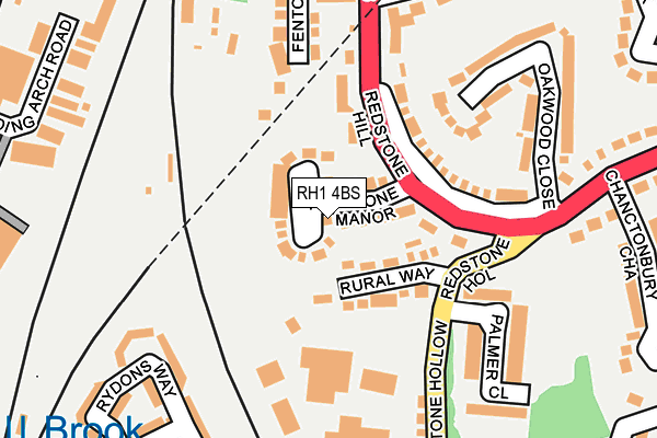 RH1 4BS map - OS OpenMap – Local (Ordnance Survey)