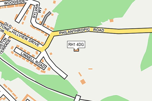 RH1 4DG map - OS OpenMap – Local (Ordnance Survey)