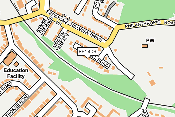 RH1 4DH map - OS OpenMap – Local (Ordnance Survey)