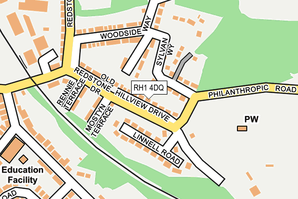 RH1 4DQ map - OS OpenMap – Local (Ordnance Survey)