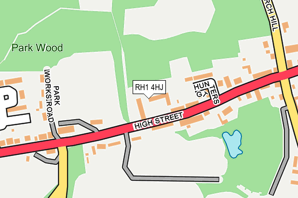 RH1 4HJ map - OS OpenMap – Local (Ordnance Survey)