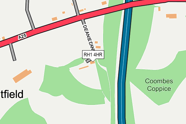 RH1 4HR map - OS OpenMap – Local (Ordnance Survey)