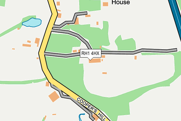 RH1 4HX map - OS OpenMap – Local (Ordnance Survey)