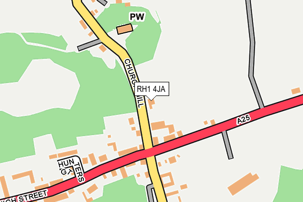 RH1 4JA map - OS OpenMap – Local (Ordnance Survey)