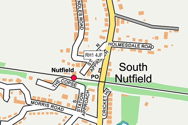 RH1 4JF map - OS OpenMap – Local (Ordnance Survey)