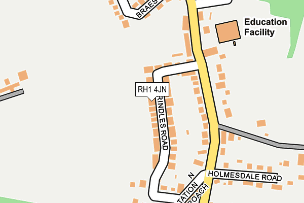 RH1 4JN map - OS OpenMap – Local (Ordnance Survey)