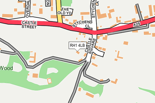 RH1 4LB map - OS OpenMap – Local (Ordnance Survey)